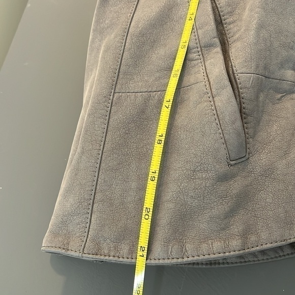 EUC FREE PEOPLE Vegan Bomber Jacket Mock Neck - Taupe Color Zip Jacket 0 - Picture 10 of 10